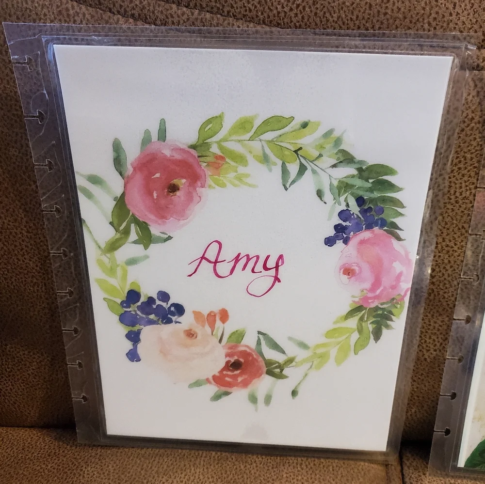 Hand made cover for your Classic size Disc Bound Planner Amy